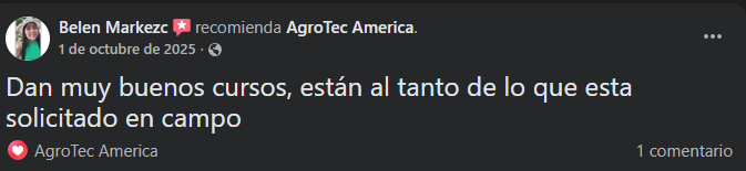 Opinión de un alumno de AgroTec America